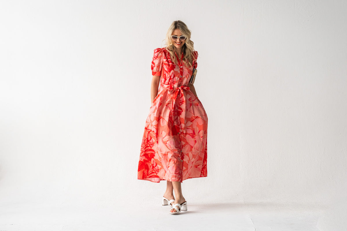 Garden Dress - Coral Shades