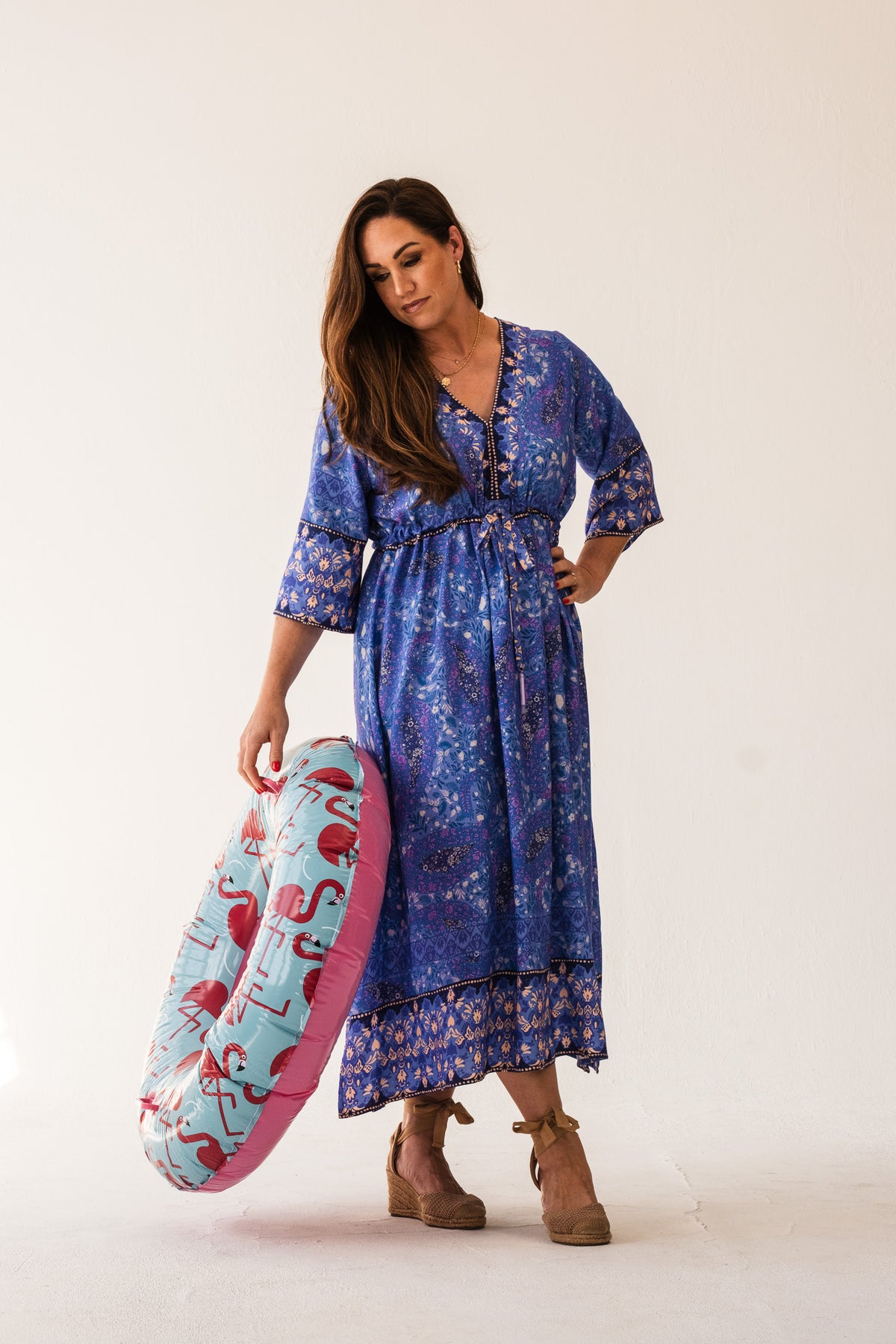 Heart Kaftan Dress - Sonay Blue
