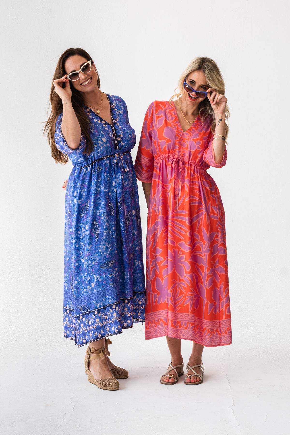 Heart Kaftan Dress - Coral