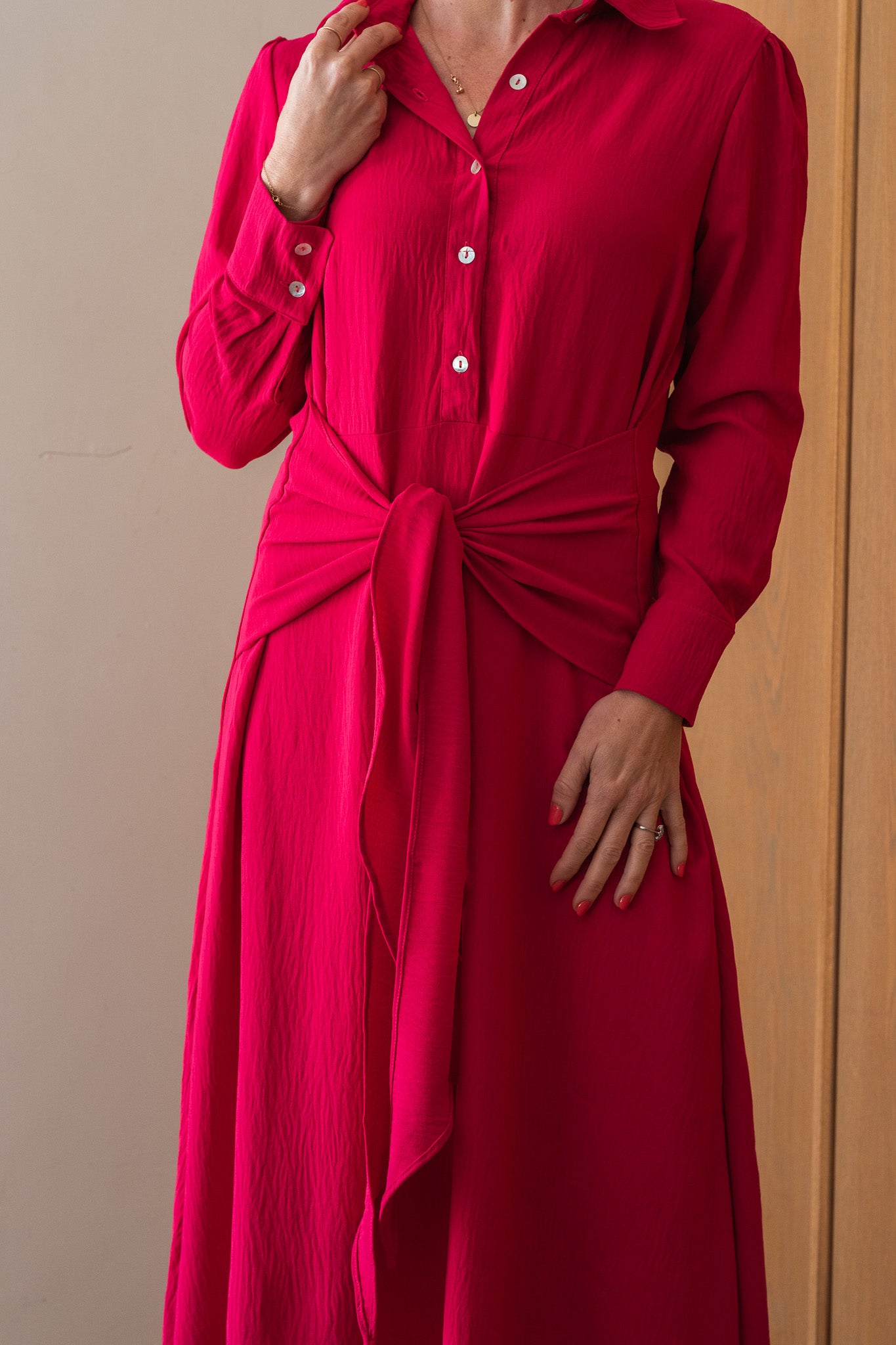 The Chrissie Dress - Cerise Pink