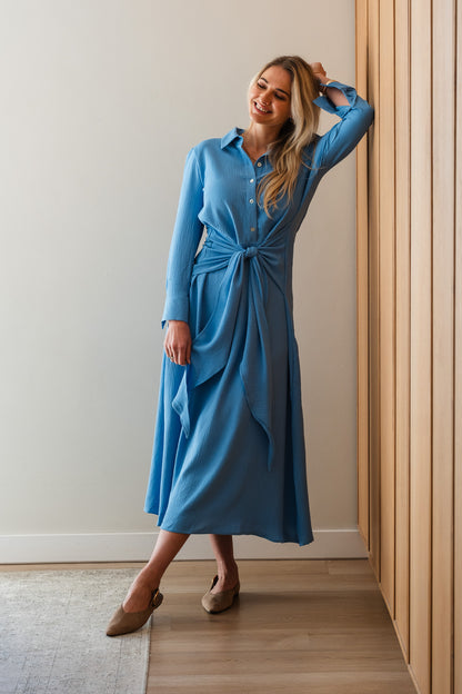 The Chrissie Dress - Skye Blue