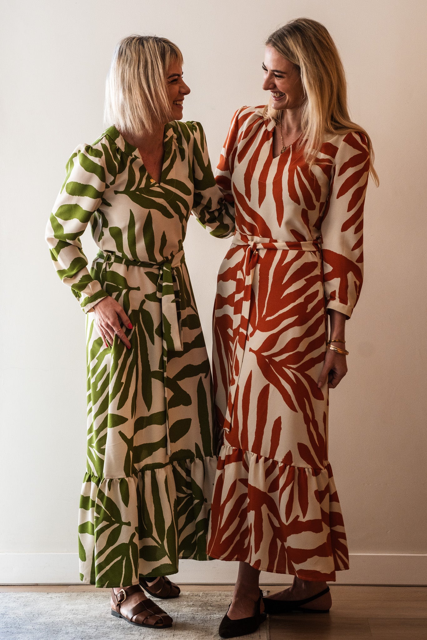 Bloom Dress - Rust Leaf 3/4 Sleeve