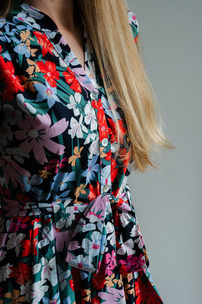 Garden Dress - Multi Pink Floral