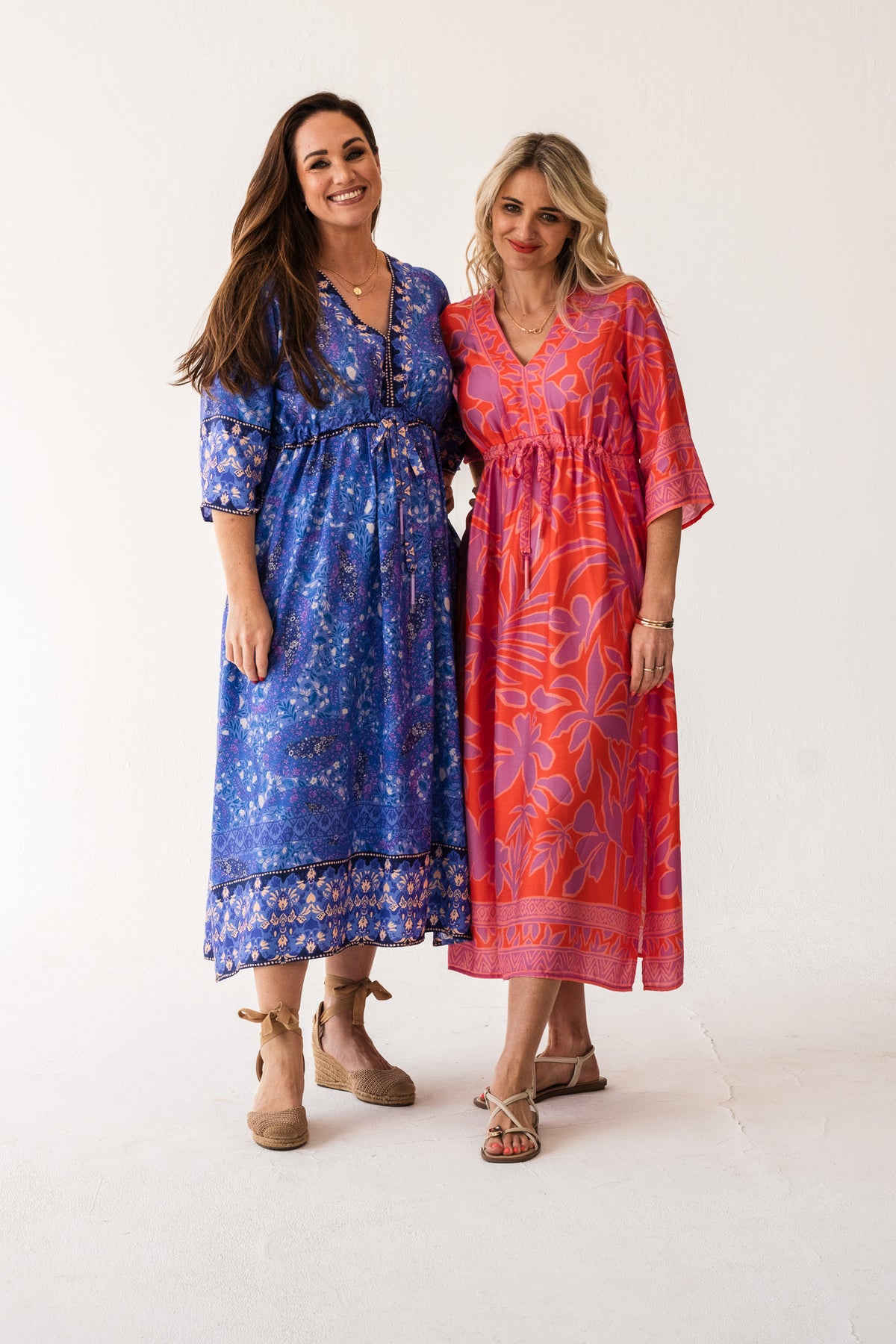 Heart Kaftan Dress - Coral