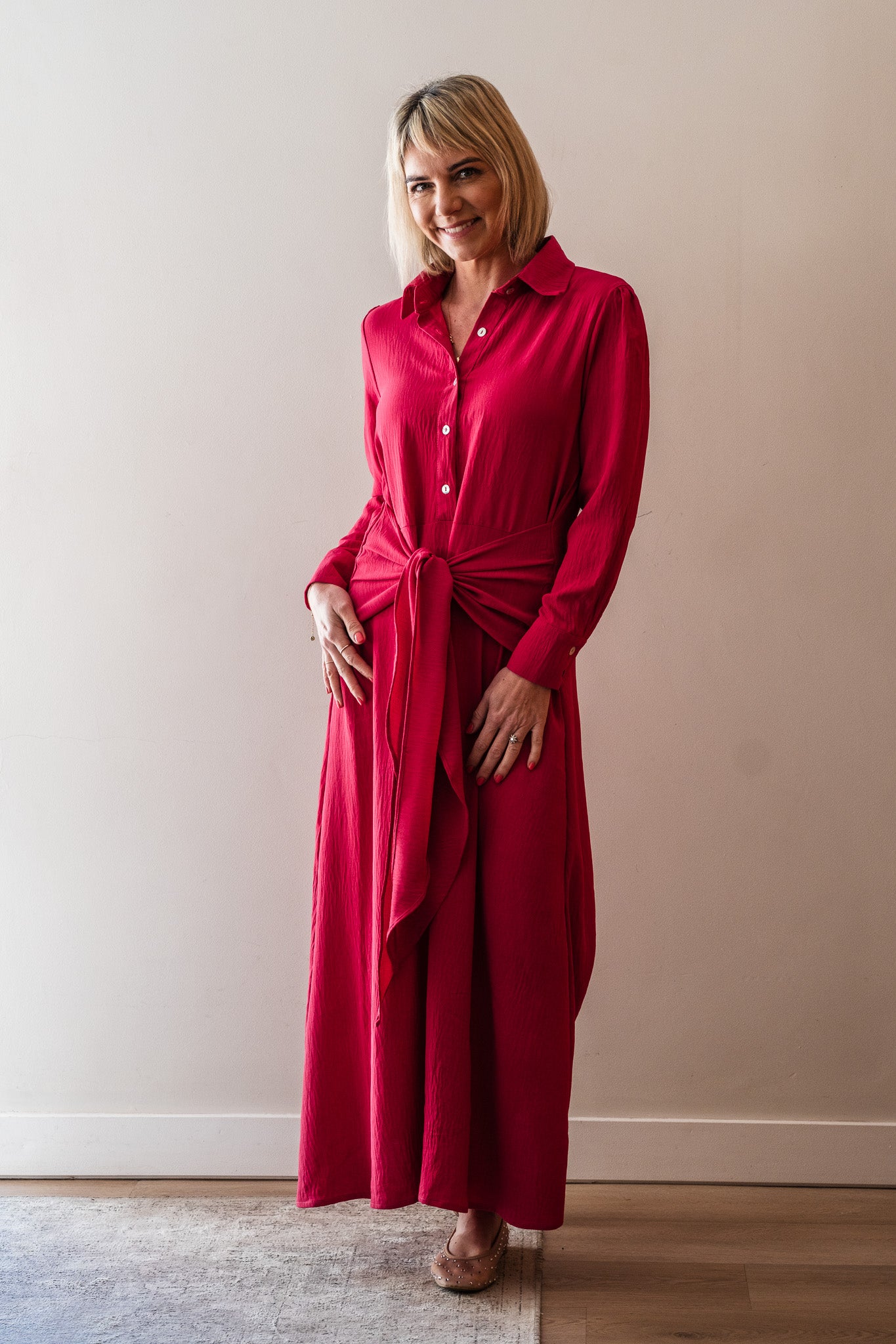 The Chrissie Dress - Cerise Pink