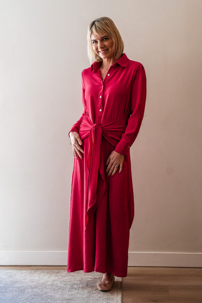 The Chrissie Dress - Cerise Pink