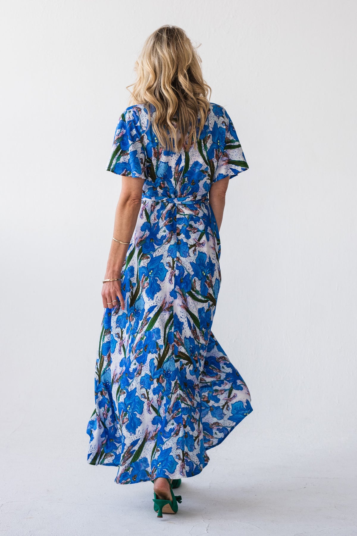 Ilze wrap dress - Blue Floral