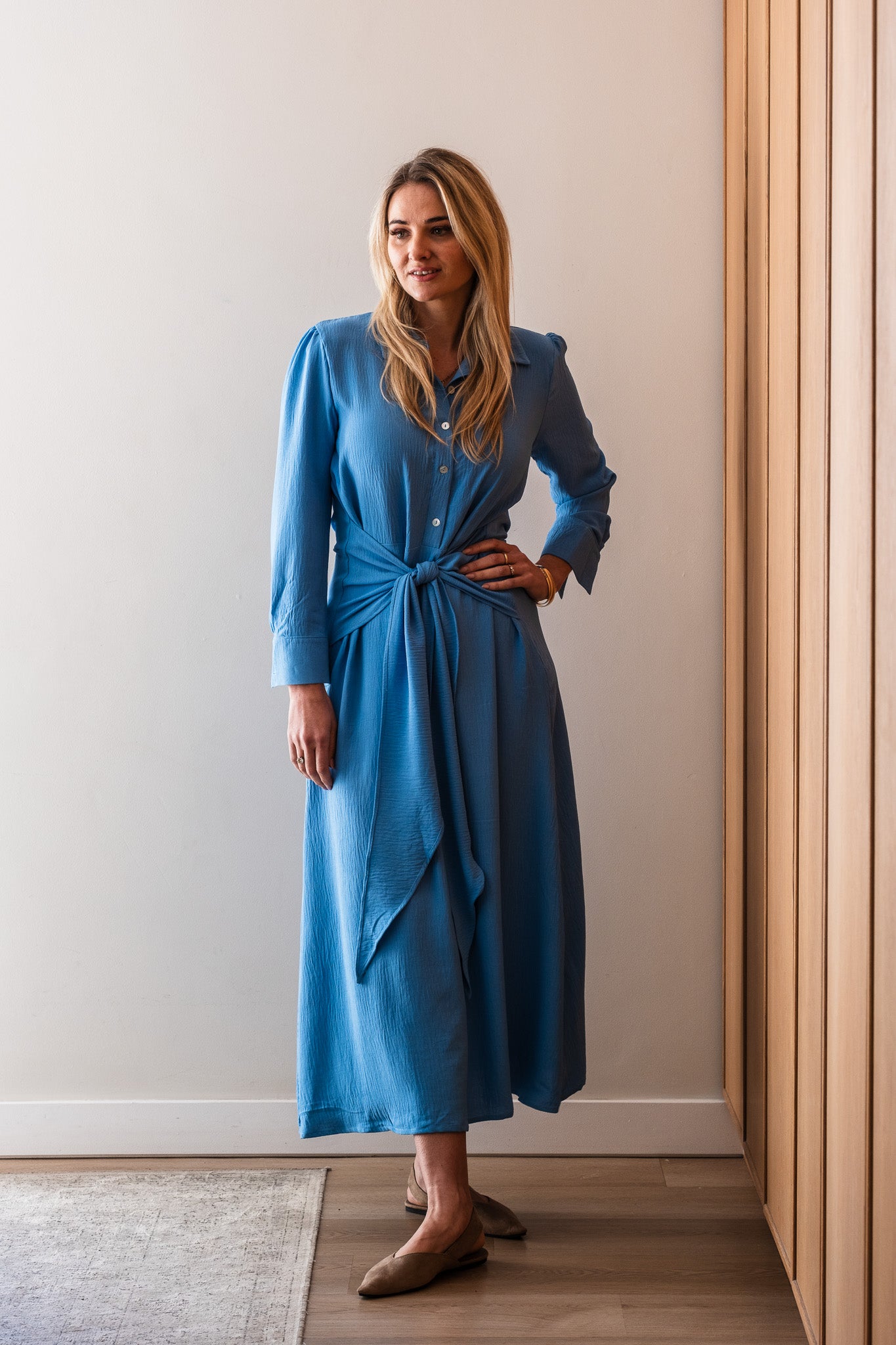 The Chrissie Dress - Skye Blue