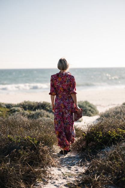 Frances Dress - Purple Floral