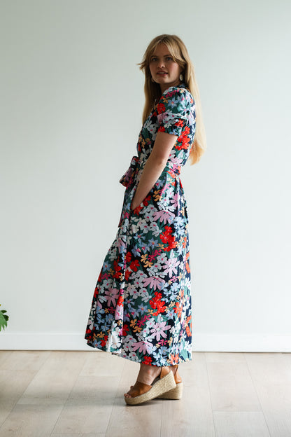 Garden Dress - Multi Pink Floral
