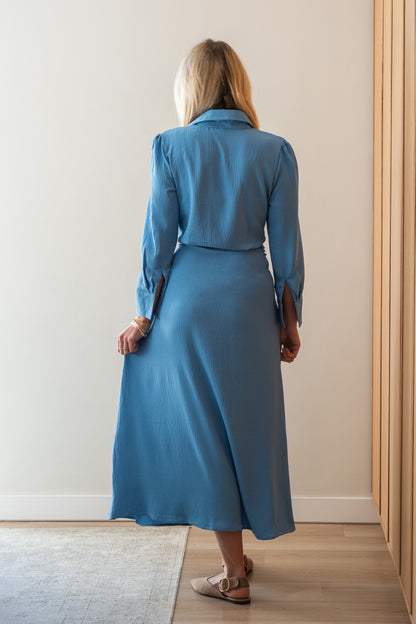 The Chrissie Dress - Skye Blue