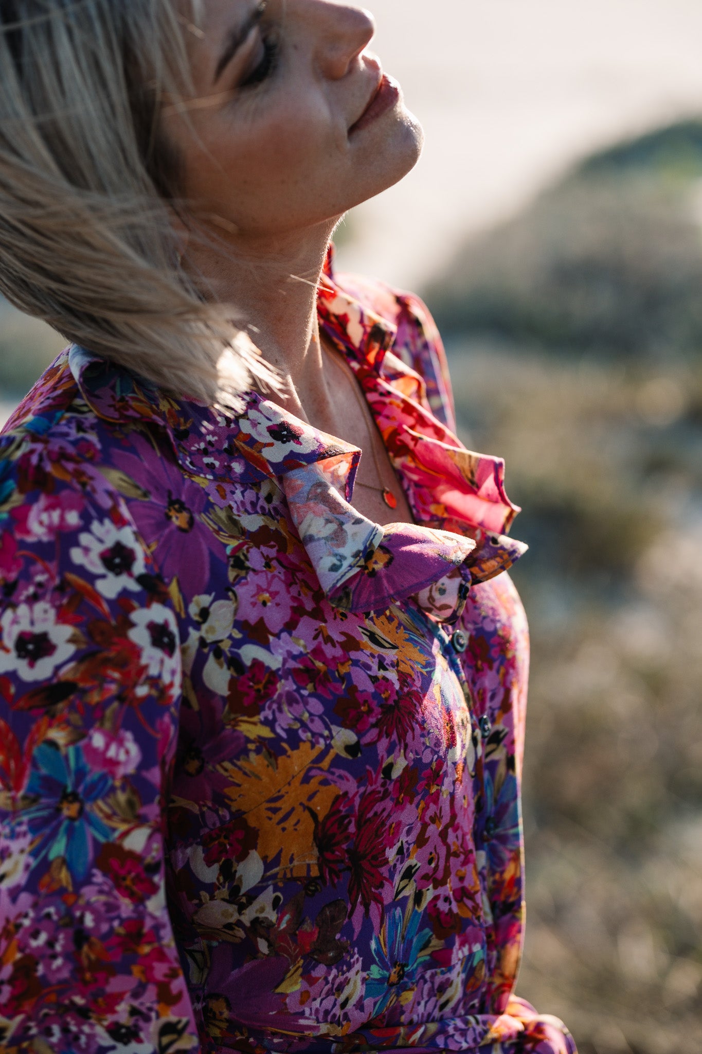 Frances Dress - Purple Floral