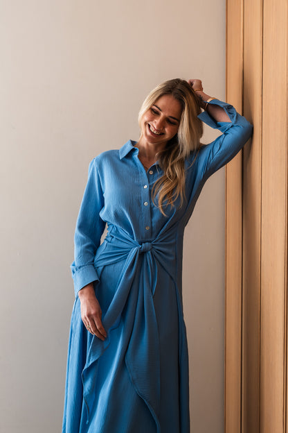 The Chrissie Dress - Skye Blue