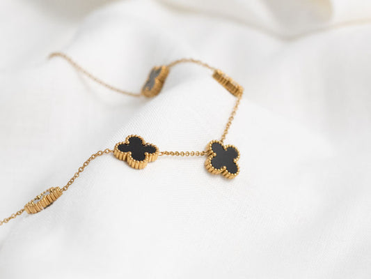 Black Flower Necklace