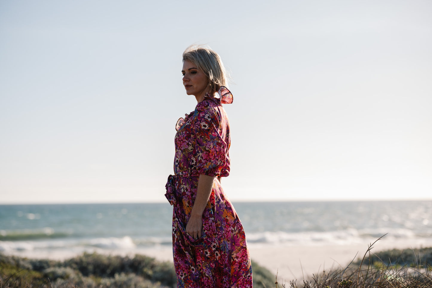 Frances Dress - Purple Floral