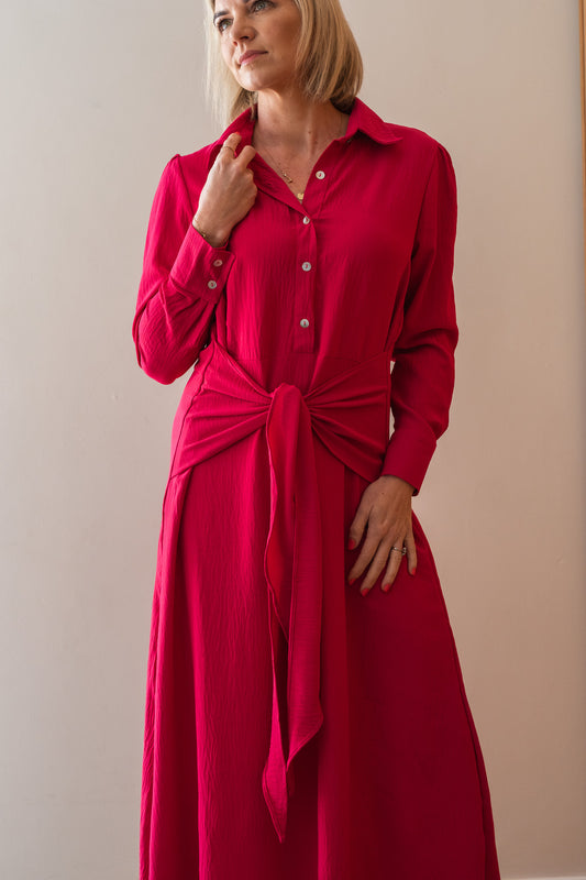 The Chrissie Dress - Cerise Pink