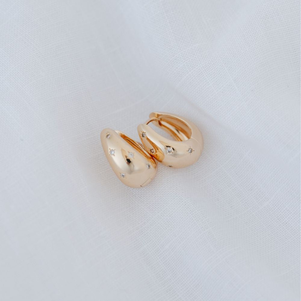 Chunky Star Hoops