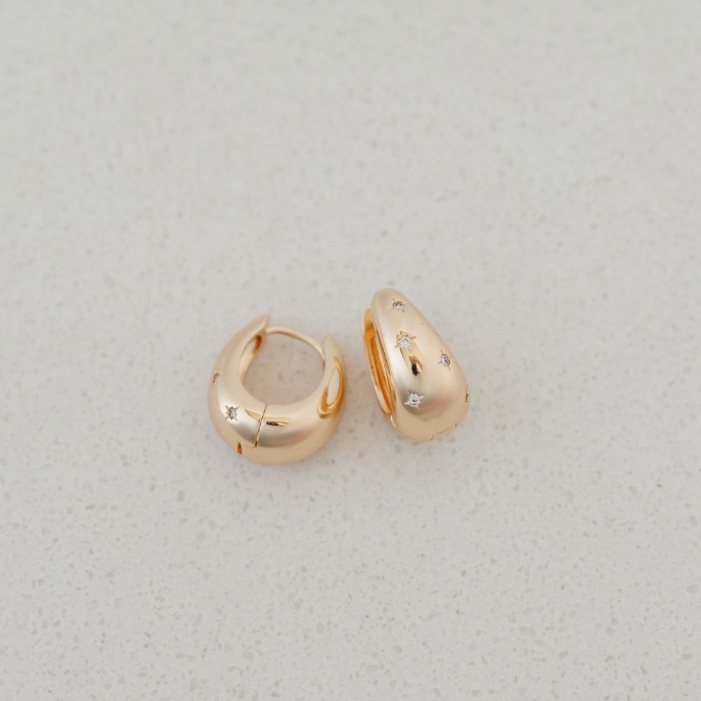 Chunky Star Hoops