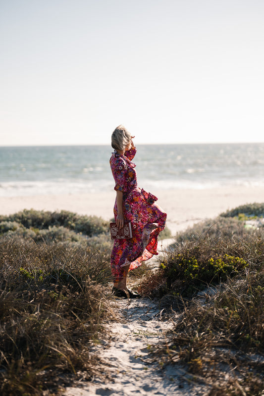 Frances Dress - Purple Floral