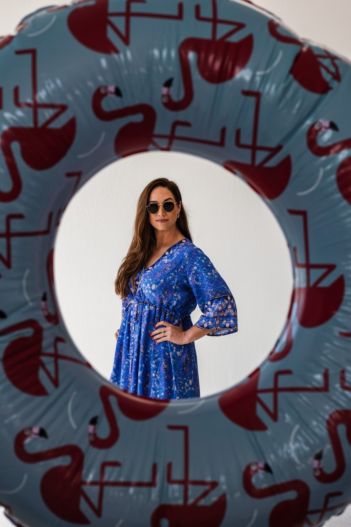 Heart Kaftan Dress - Sonay Blue