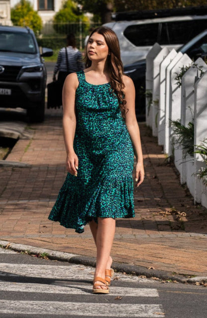 Create Cut-out Dress - Green
