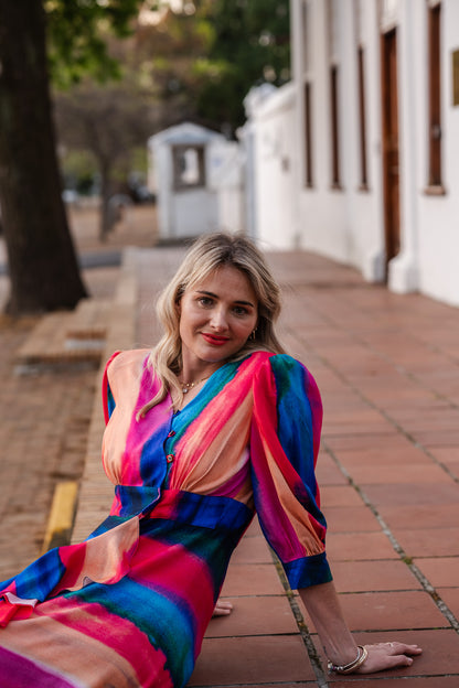 Carelina Wrap Dress - Striped