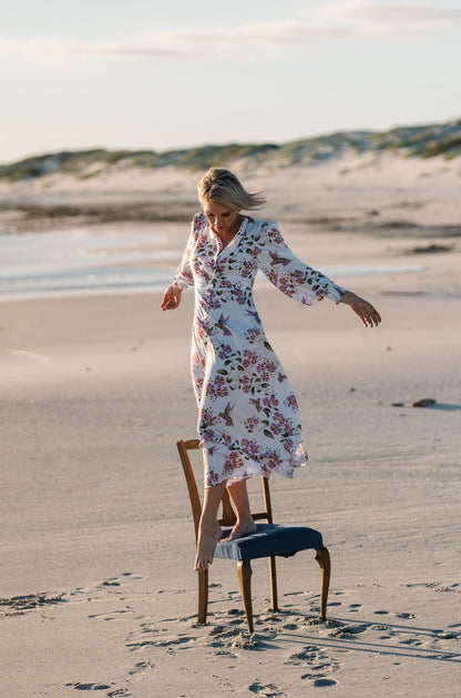 Jana Dress - White Hummingbird