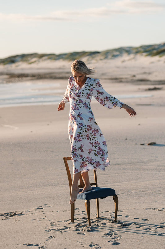 Jana Dress - White Hummingbird