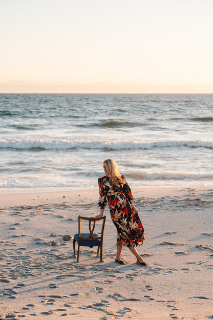 Jana Dress - Navy Floral