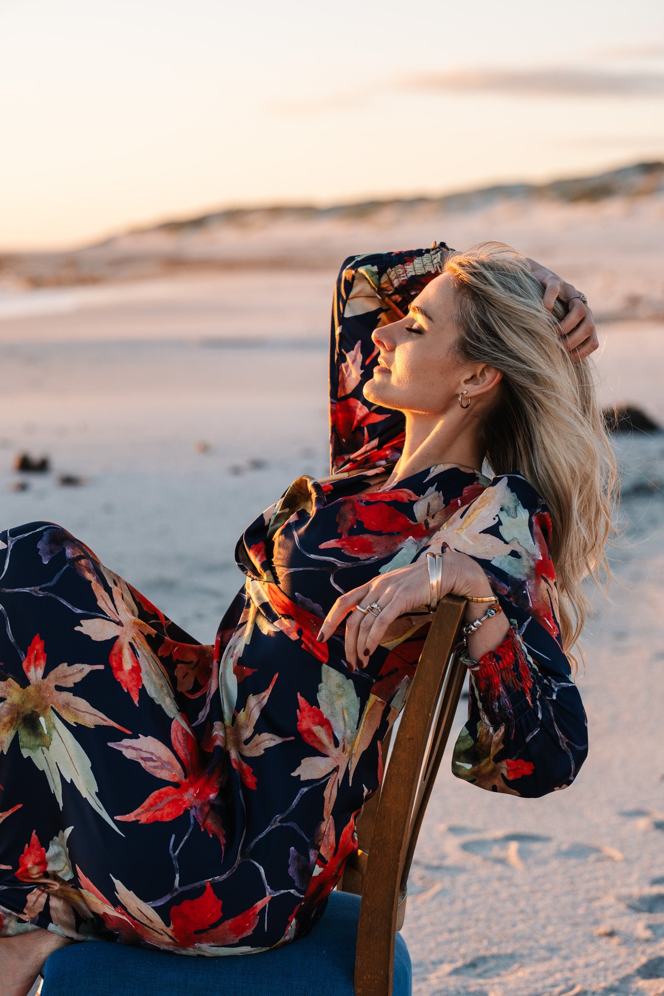 Jana Dress - Navy Floral