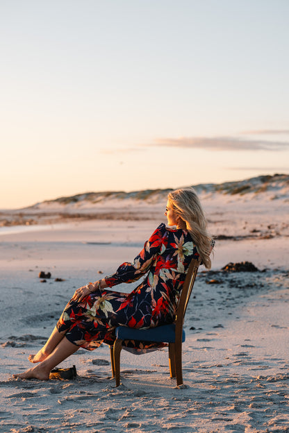 Jana Dress - Navy Floral