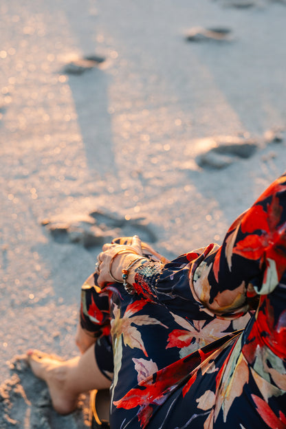 Jana Dress - Navy Floral
