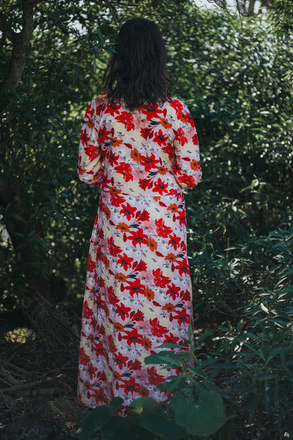 Floral Covering Button-through Dress