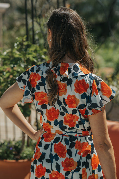 La Vie Est Belle Exclusive Dress - Orange Floral