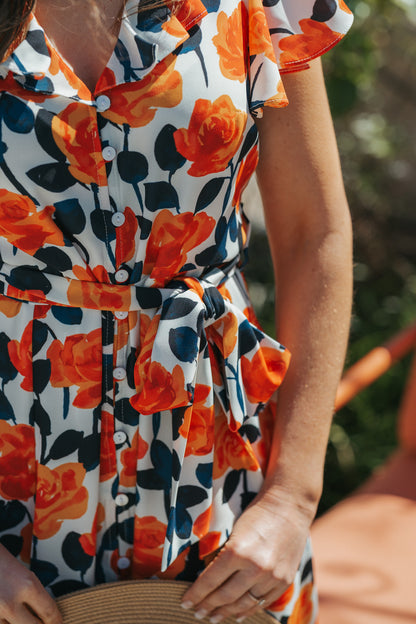 La Vie Est Belle Exclusive Dress - Orange Floral