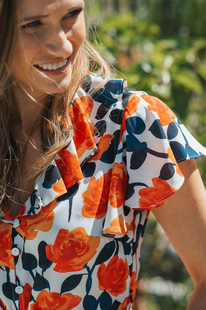 La Vie Est Belle Exclusive Dress - Orange Floral