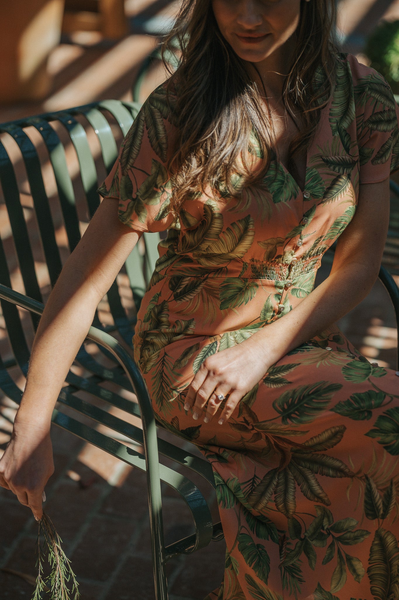 Grace Dress - Leaf print