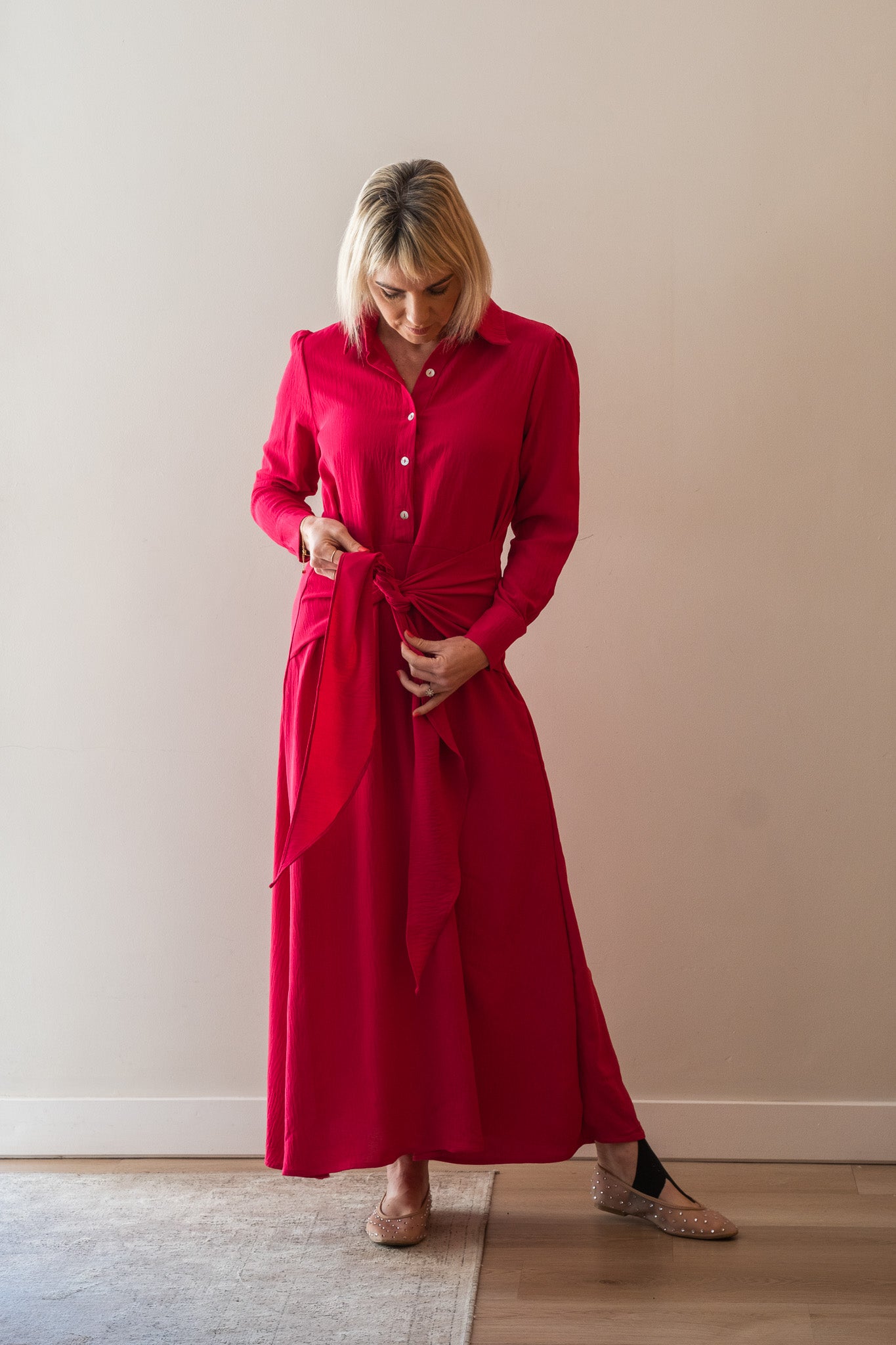 The Chrissie Dress - Cerise Pink