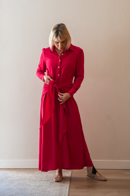 The Chrissie Dress - Cerise Pink