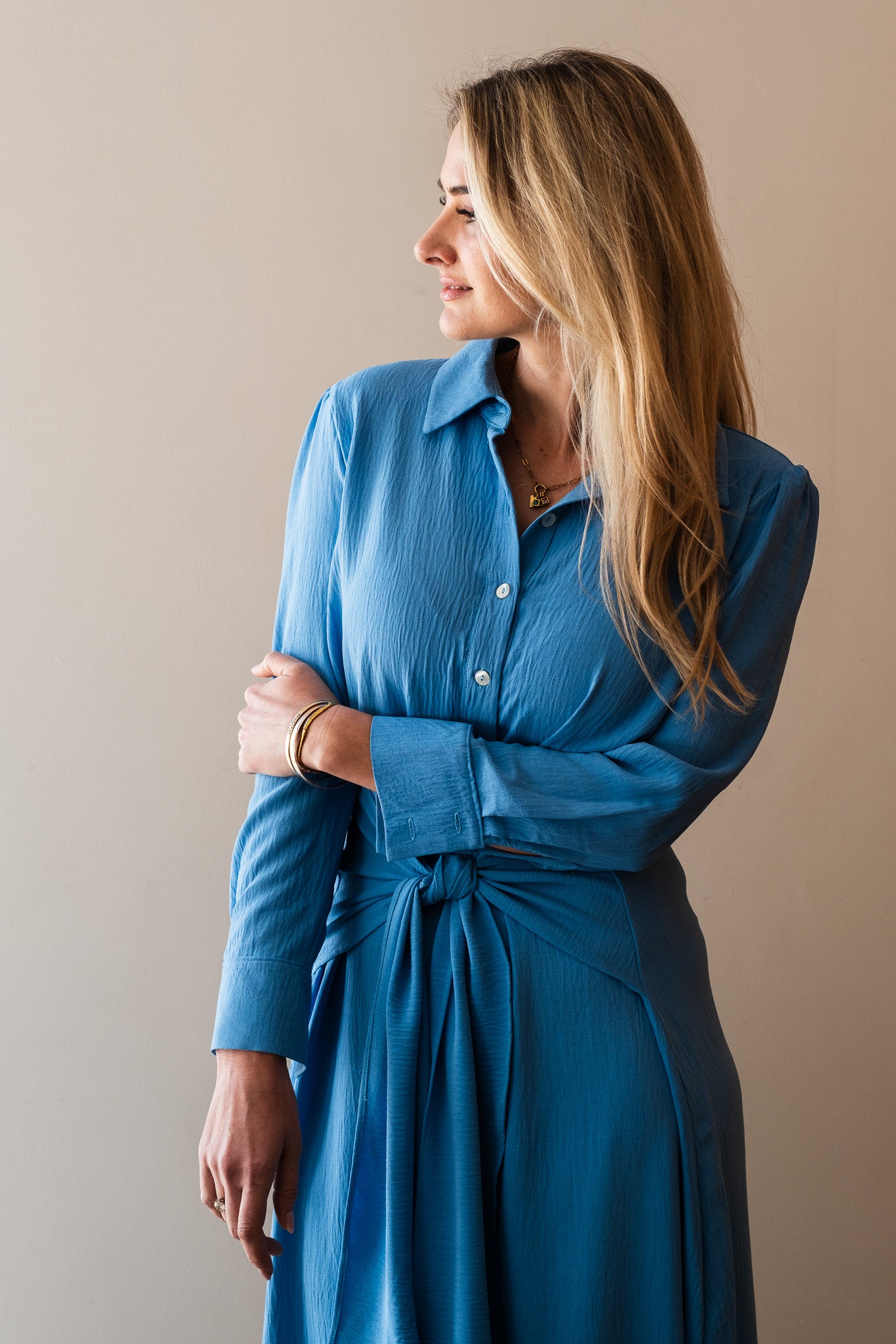 The Chrissie Dress - Skye Blue