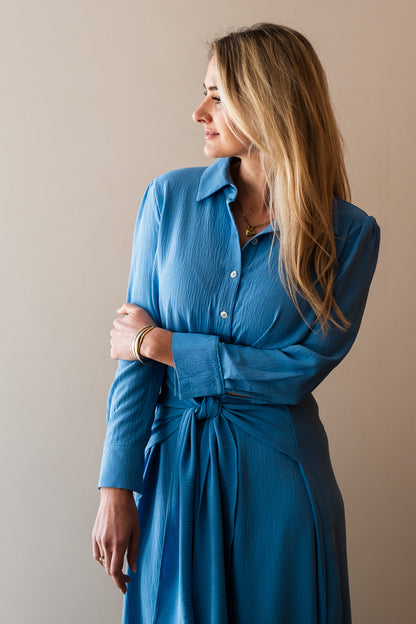 The Chrissie Dress - Skye Blue