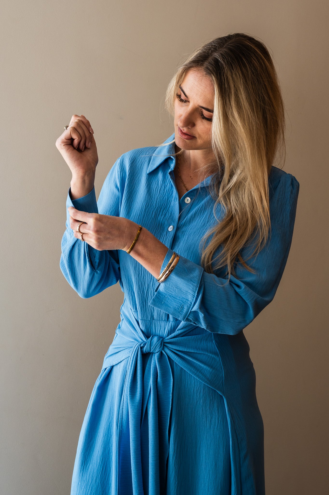 The Chrissie Dress - Skye Blue