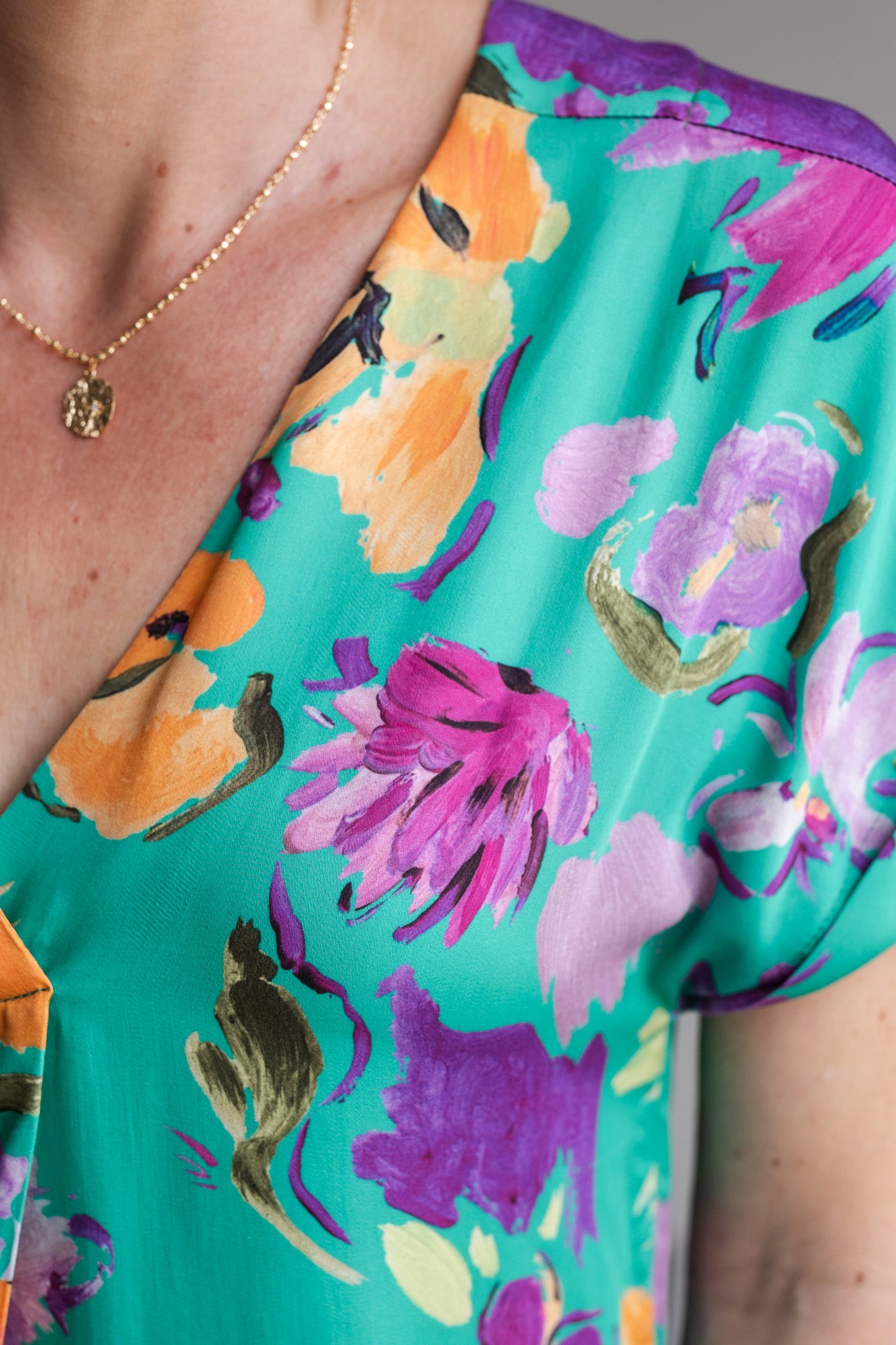 Journey Blouse - Green Floral