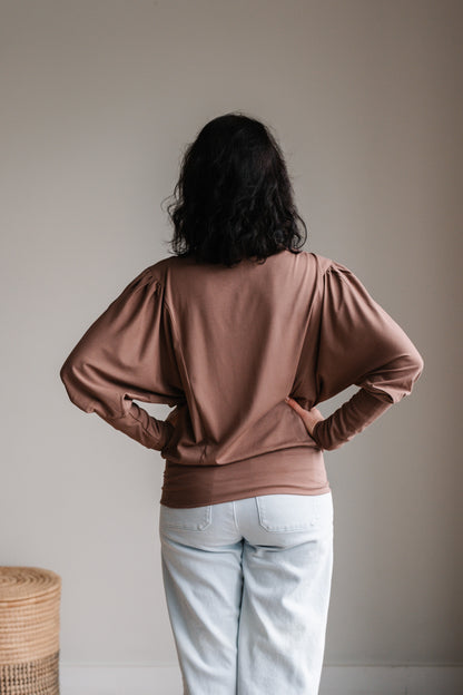 Lieke Knit Top - Mocha