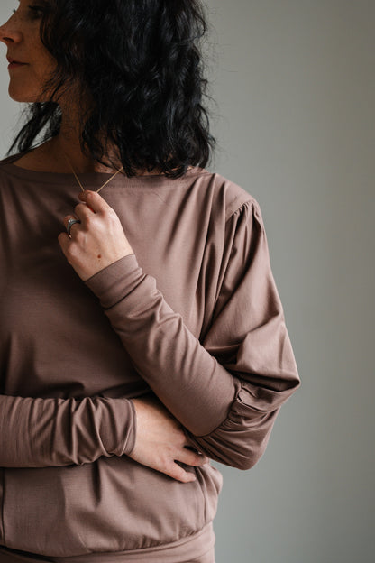 Lieke Knit Top - Mocha