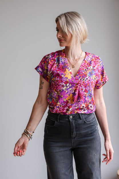 Journey Blouse - Purple Floral