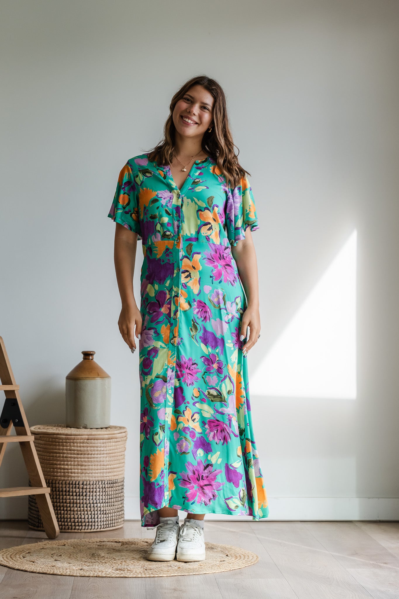 Claire Dress - Soft Mint Floral