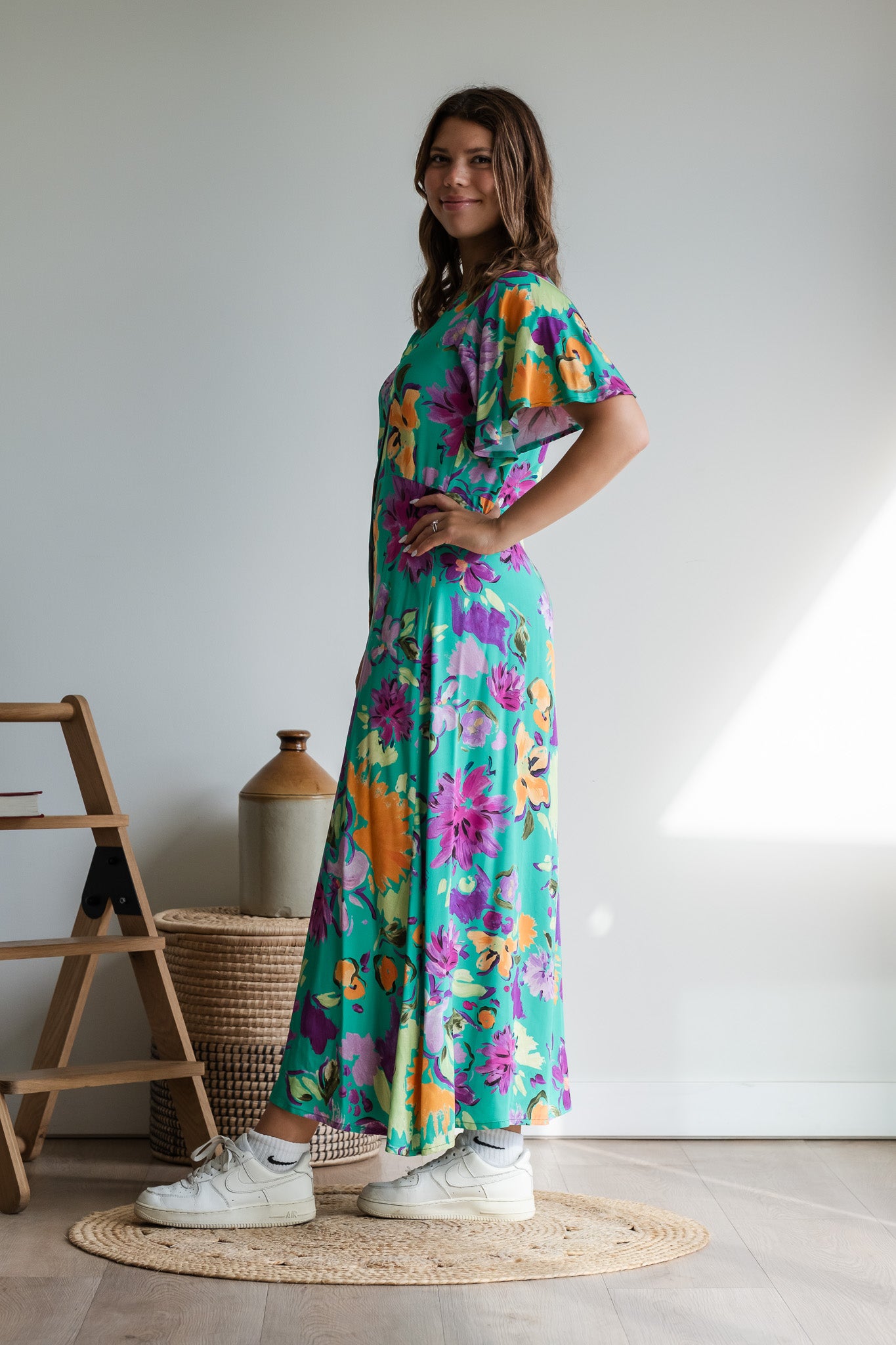 Claire Dress - Soft Mint Floral