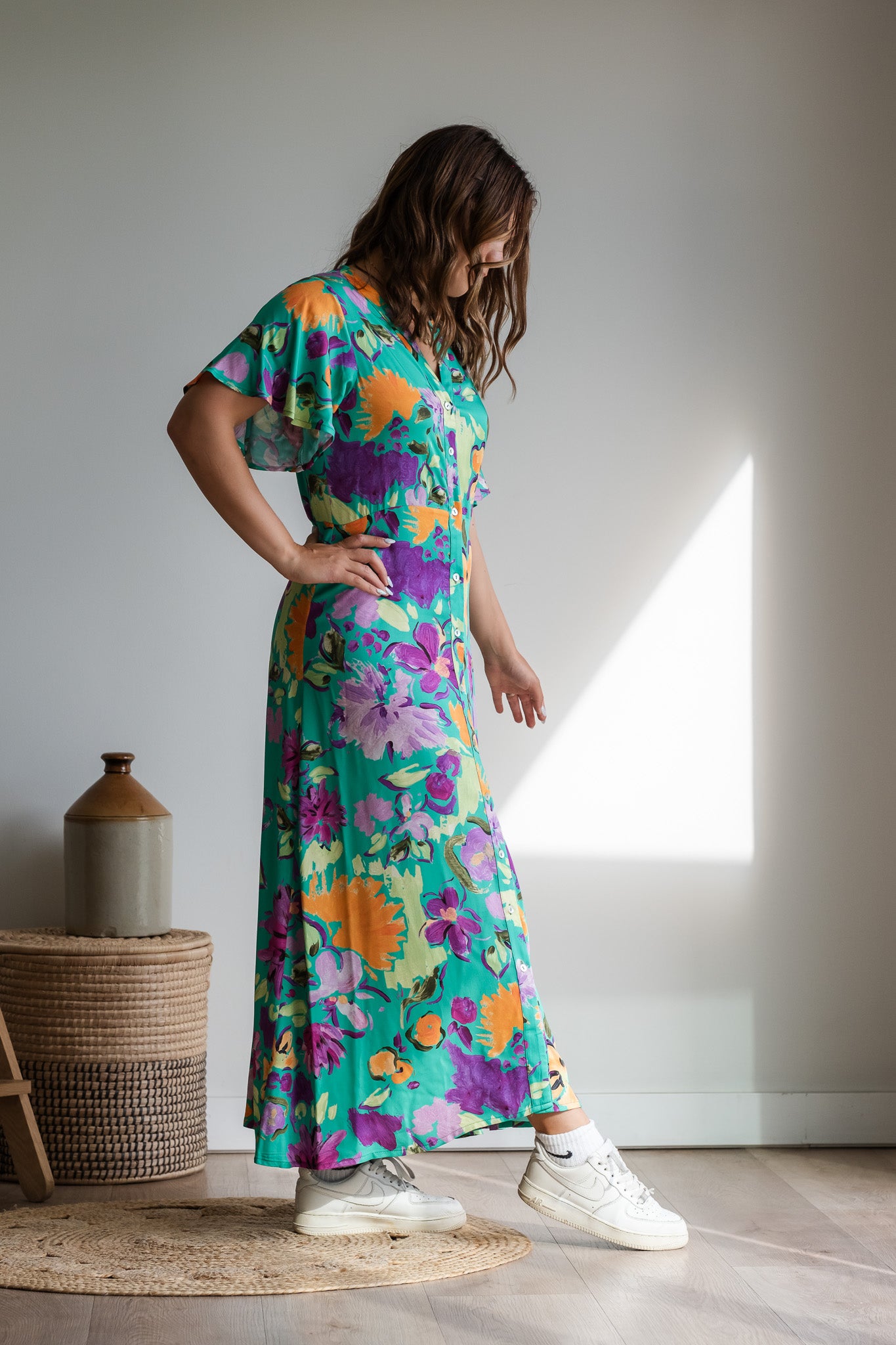 Claire Dress - Soft Mint Floral