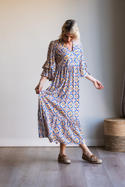 Life Dress - Azulejos tile print